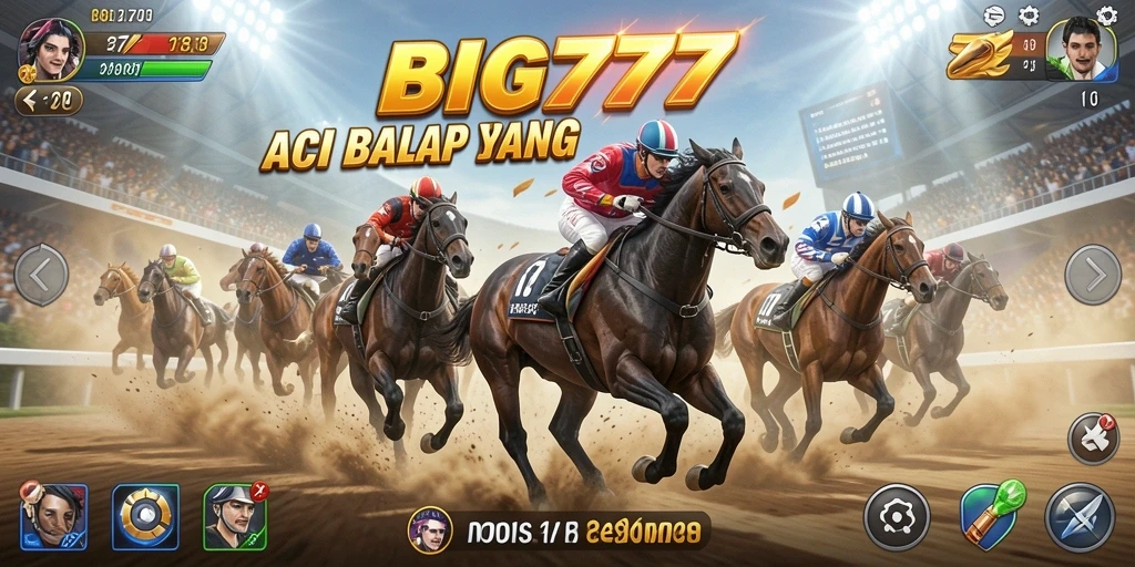 Screenshot BIG777 menampilkan aksi balapan yang intens dan grafis menakjubkan.
