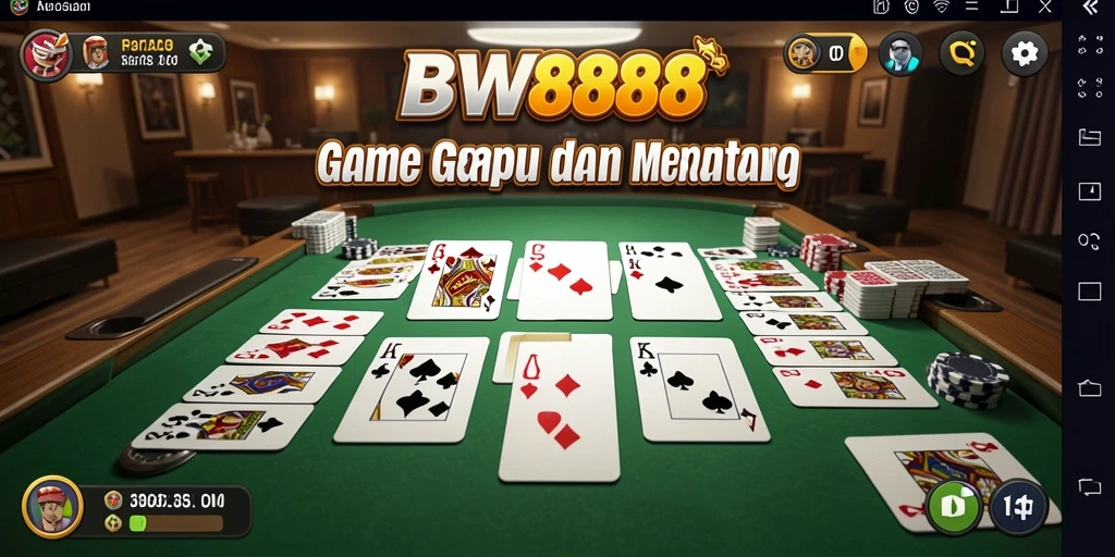 Gameplay menarik dari BW888 yang menunjukkan aksi permainan Gaple.