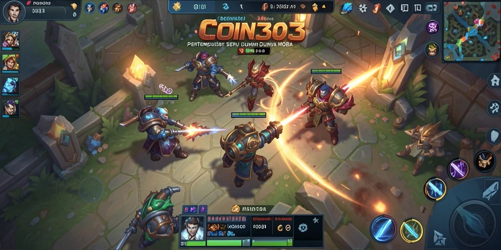 Tampilan gameplay menarik di arena pertempuran MOBA.