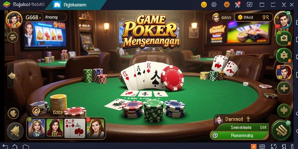 Tampilan gameplay G668 yang menarik saat bermain Poker.