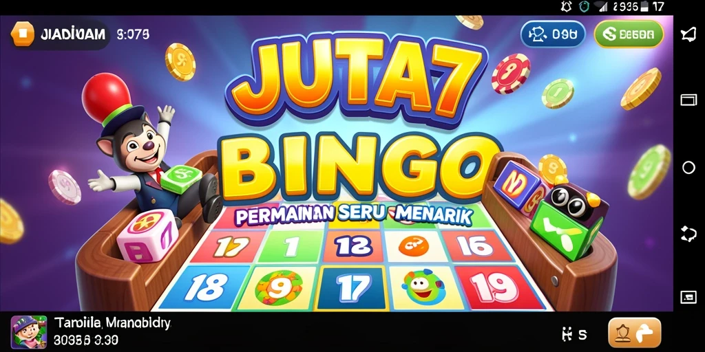 Tampilan gameplay JUTA7 yang penuh warna dan seru dalam permainan Bingo.