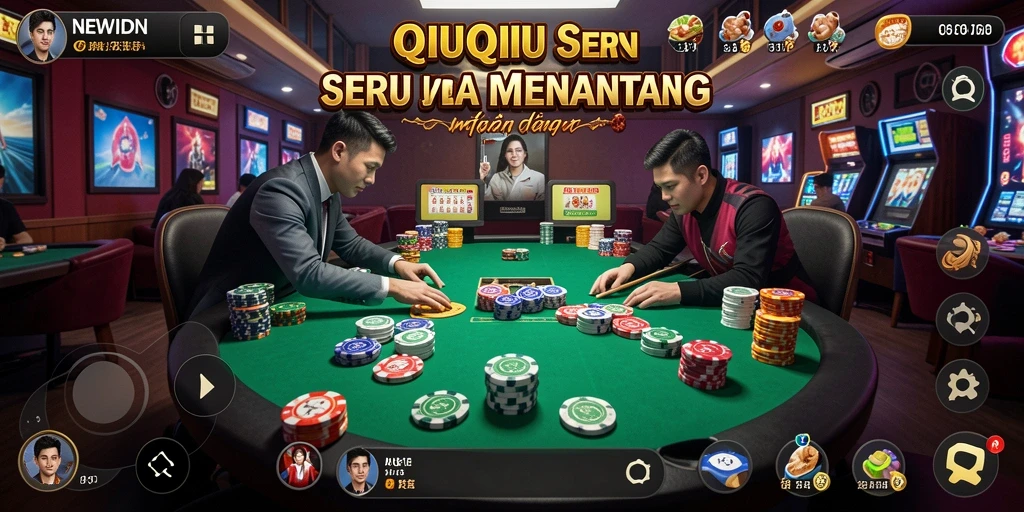 Tampilan gameplay seru QiuQiu di NEWIDN.