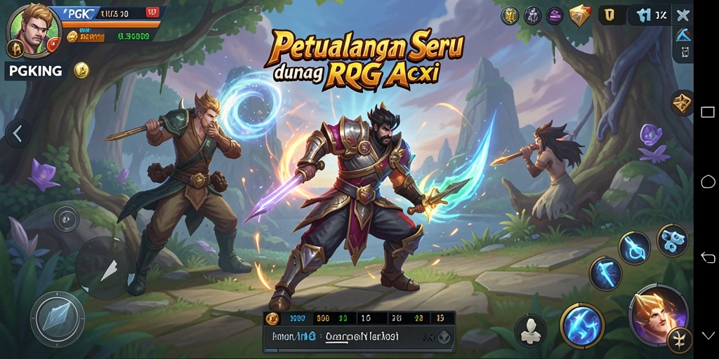 Tampilan gameplay memukau dengan pertarungan ARPG yang seru.