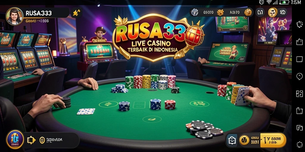 Screenshot RUSA33 menampilkan momen seru dalam permainan Live Casino.