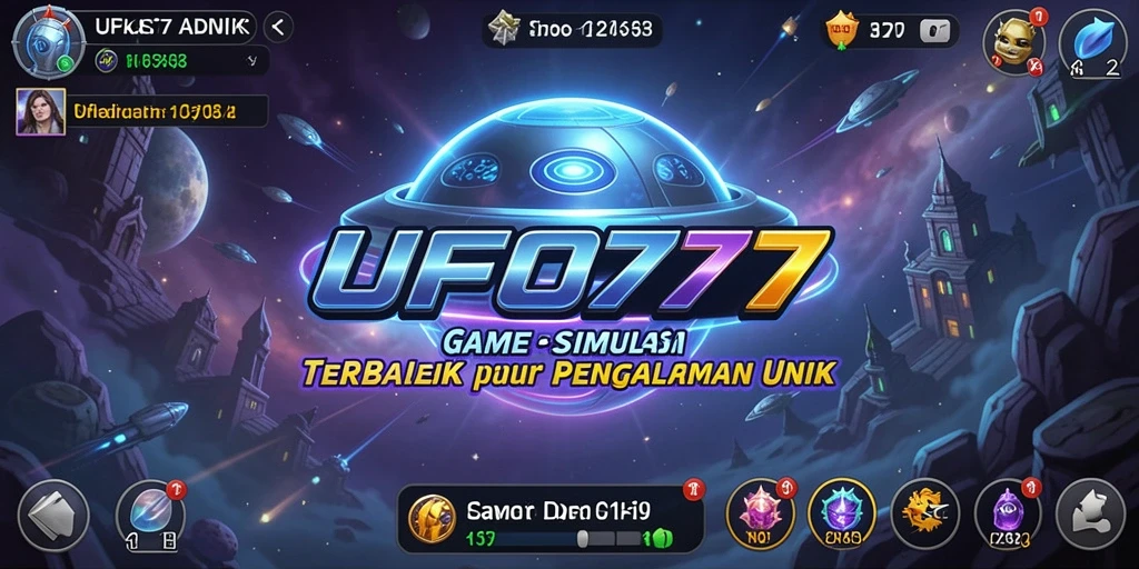 Tampilan gameplay UFO777 yang menarik dan futuristik di luar angkasa.