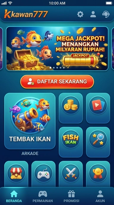 Tampilan antarmuka kawan777 yang responsif dan user-friendly.
